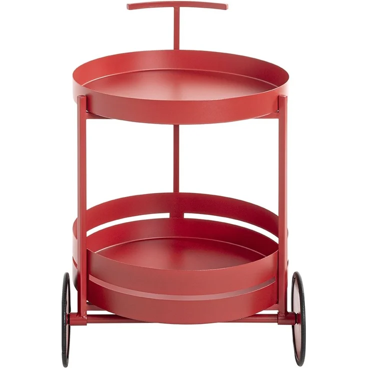 Servierwagen >37482< in Korallenrot, Metall - 62x42cm (HxD) – Bild 3