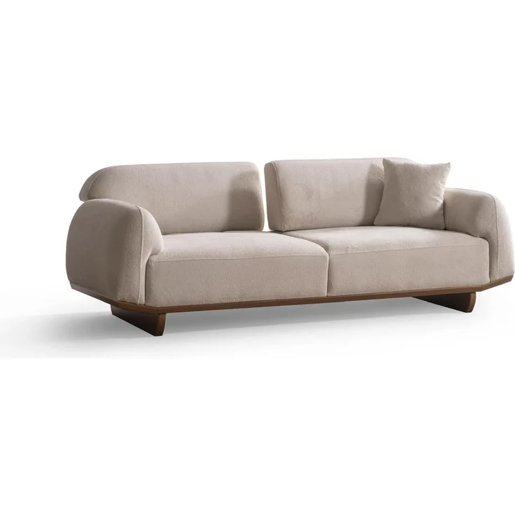 Sitzgruppe/Sofa Set - Wohnzimmergarnitur "Vegas" 3+3+1-Hellgrau – Bild 8