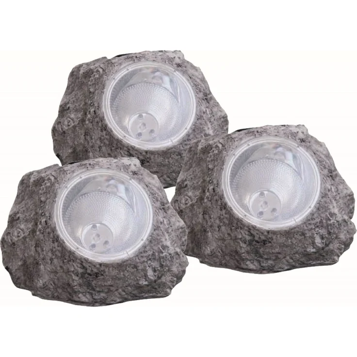 Solar-Gartenstrahler mit strahlendem Licht "Stein" Design