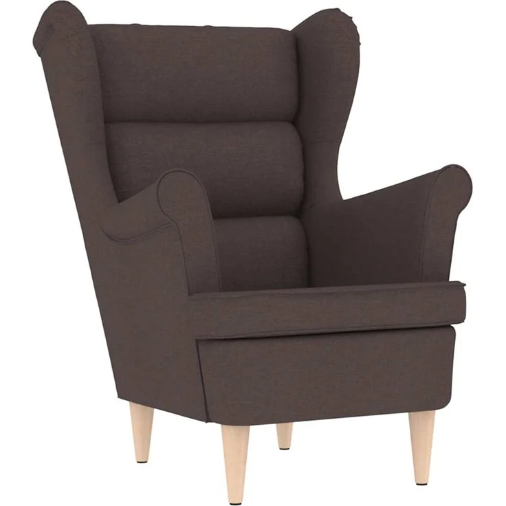 vidaXL Sessel mit Fußhocker Dunkelbraun Stoff 3307993 – Bild 7