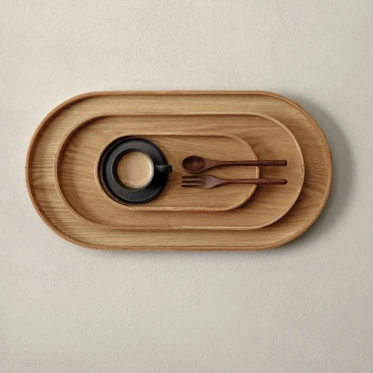 ASA SELECTION Tablett Wood Oval Eiche 44 cm, Eichenholz – Bild 1