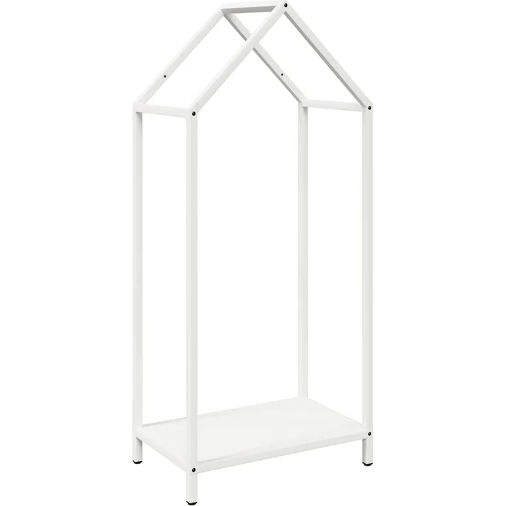 vidaXL Brennholzregal Weiß 40x25x90 cm Kaltgewalzter Stahl 864296 – Bild 1