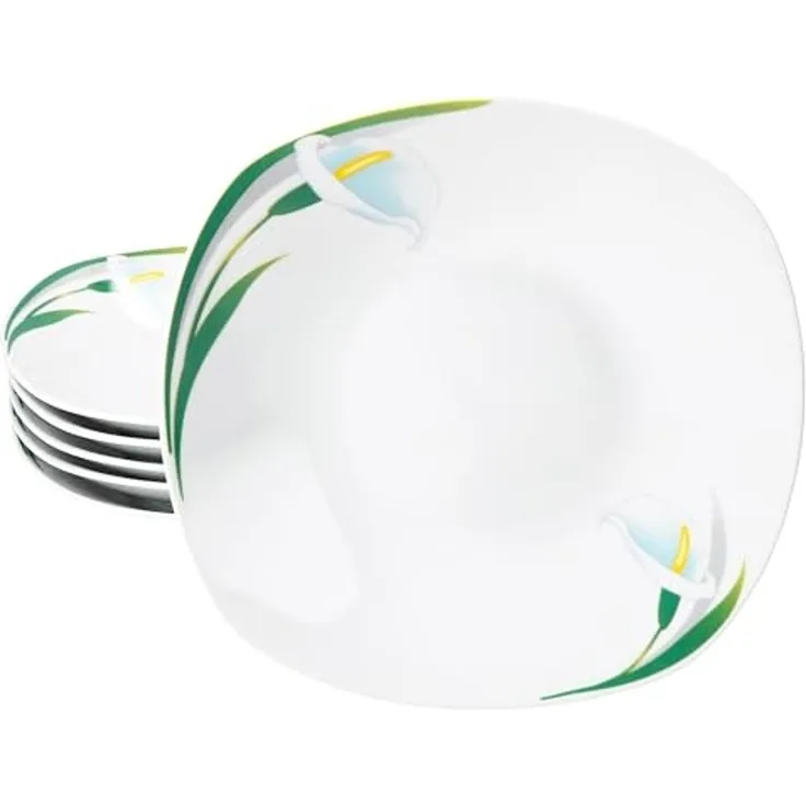 MamboCat Suppenteller 6x White Calla Suppenteller 450ml Porzellan 6 Pers. tiefe Teller