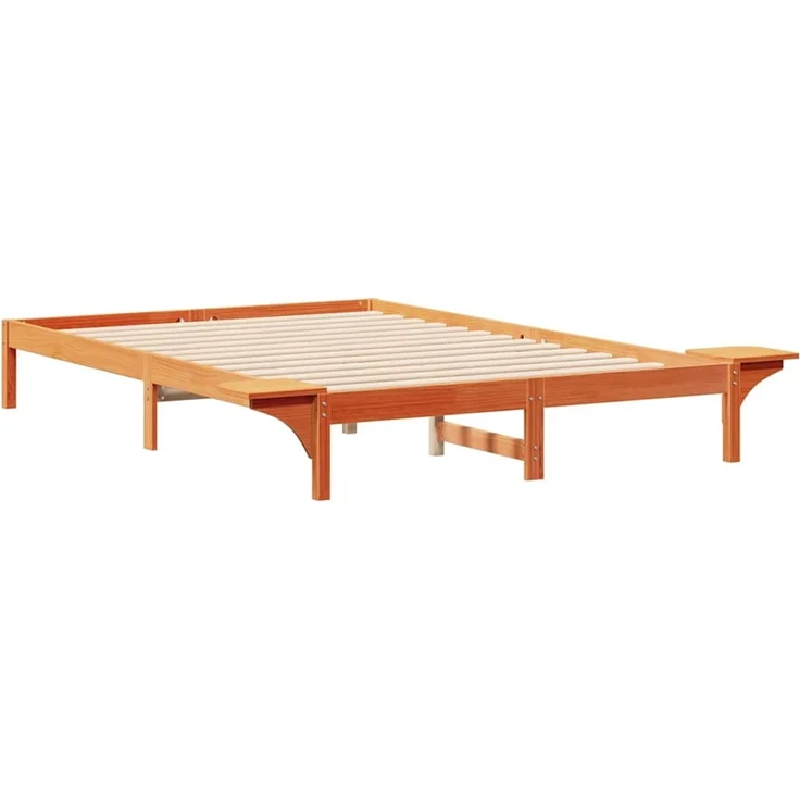 vidaXL Bettgestell mit Nachttischen Wachsbraun 160 x 220 cm 873252 – Bild 6