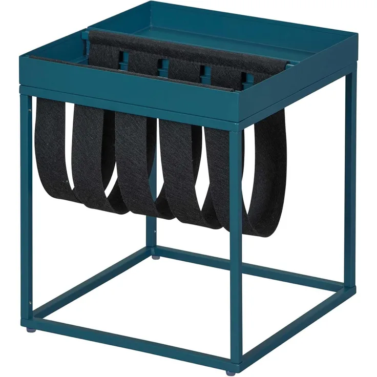 Beistelltisch CLUB NY MAGAZINE Scandinavian Blue mit Filz Ablage