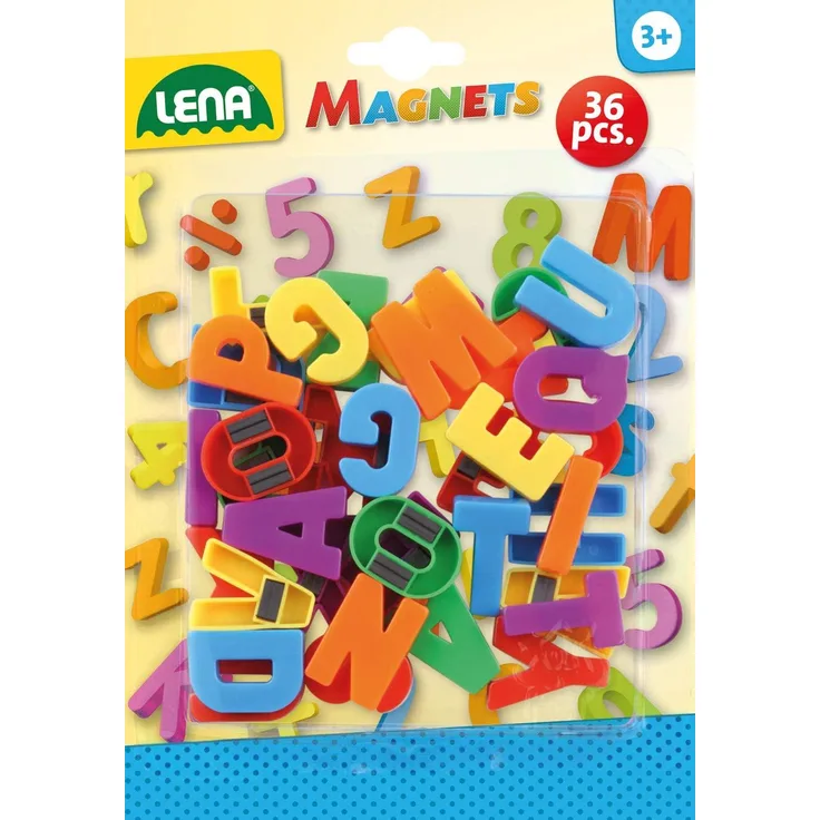 SIMM Spielwaren Lena 65745 - Magnetic Capital Letters Pack of 36 ca. 3 cm