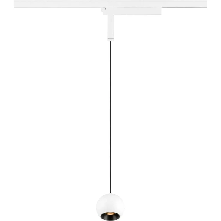 SLV LIGHT EYE® 2.0, 1~ Pendelleuchte, Pendellänge 200 cm, 2700 K, 30°,, weiß / schwarz - Leuchten mit 1 Phasen Adapter