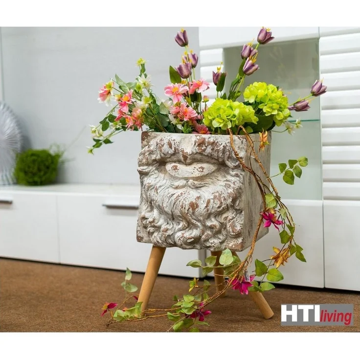 HTI-Living Pflanzkübel Pflanzgefäß Apollon Blumenkübel Mund (Stück, 1 St, 1 Pflanzgefäß ohne Dekoration), Übertopf griechische Dekoration – Bild 3