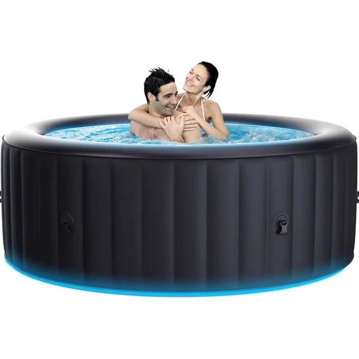 mSpa Whirlpool Aurora U-AU062 aufblasbarer Whirlpool, (Whirlpool Outdoor 6 Personen, Luxus Garten Pool, Whirlpool aufblasbar, Whirlpool mit Schnellheizsystem, Whirlpool Outdoor winterfest), UVC+ Wasserreinigung, Selbstaufblasendes System, Energiespar-T... – Bild 1