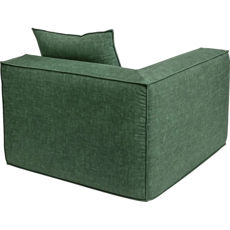 Eckteil/Zubehör für Sofa HWC-O54, Loungesessel Polstersessel Armlehne, Stoff/Textil (300g/m²) 63x97x97cm ~ grün – Bild 6