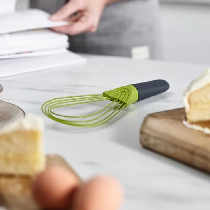 JosephJoseph Twist 2-in-1 Silikonschneebesen Grau/Grün – Bild 5