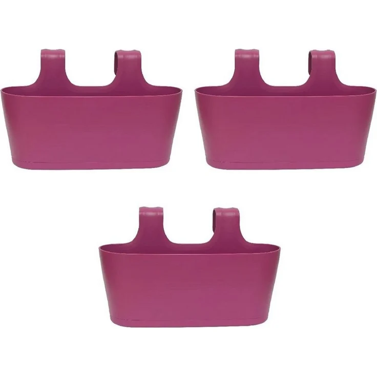 Engelland Blumenkasten Blumentopf zum Hängen (Vorteils-Set, 3 St, Fassungsvermögen je Topf 5,5 Liter), UV-Beständig, Frostbeständig, Wasserauffangschalen – Bild 5