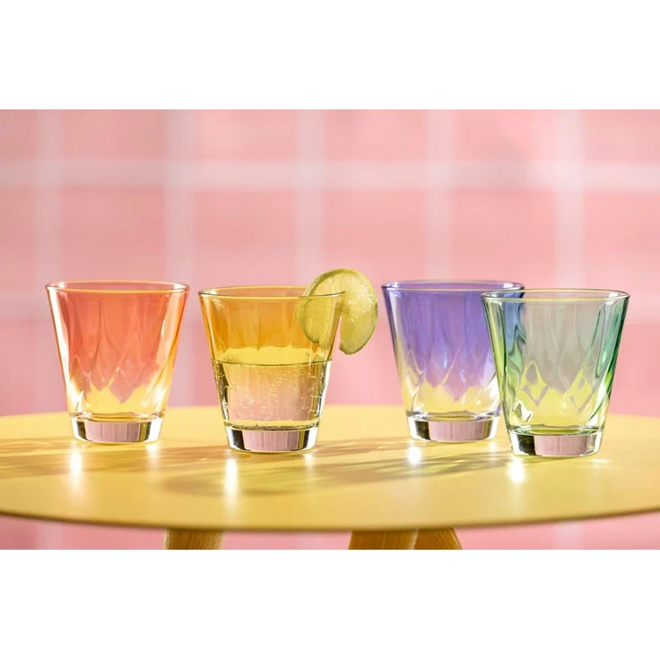 LEONARDO Gläser-Set Trinkglas, TWIST, 215 ml, 4er-Set, 4-tlg, Glas, Whiskybecher, spülmaschinengeeignet – Bild 3