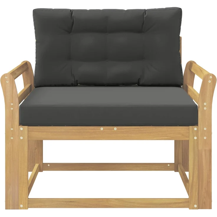 vidaXL Outdoor Mittelsofa Polyester Weiß 3439011 – Bild 3