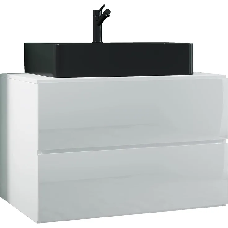 VCM Badmöbel Waschtisch Lendas 919536 Weiß H. 52 x B. 80 x T. 52 cm