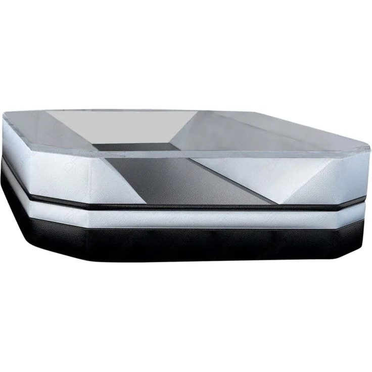 Sofa Dreams - Wohnzimmertisch Turino – Modern & Stilvoll - Kunstleder - Schwarz-Orange – Bild 6