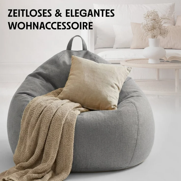 URBANARA Sitzsack 315l grau Basic-Comfort – Bild 6