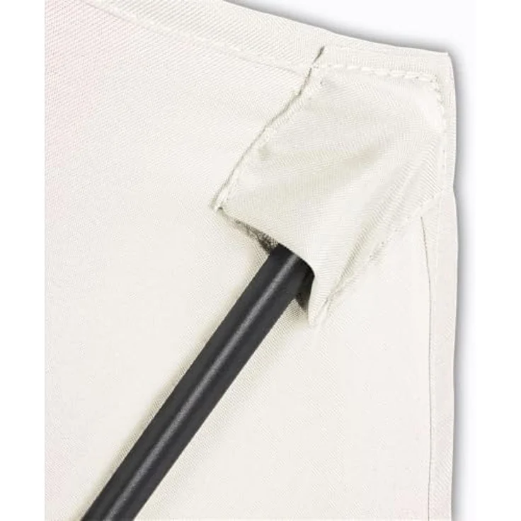Kingsleeve Sonnenschirm, halbrund, wasserabweisend, UV-Schutz 50+, Stahl creme, 270 cm – Bild 6
