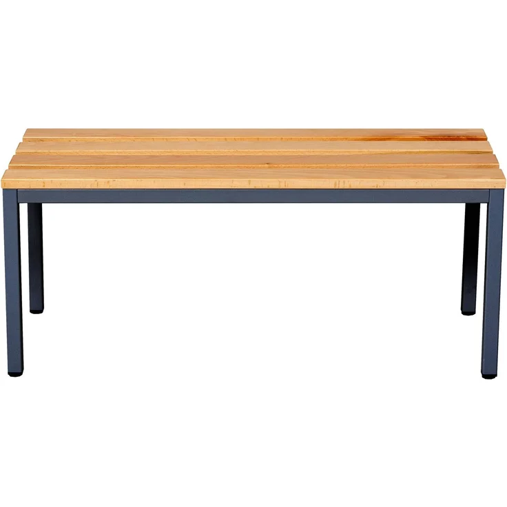 furni24 Sitzbank für Umkleideräume BxHxT: 100 x 42 x 40 cm, Umkleidesitzbank, Umkleidebank, Garderobenbank, Sportbank, Bank mit Echtholz für Fitnessstudio – Bild 5