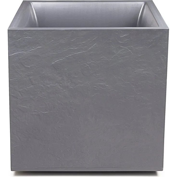 ONDIS24 Blumenkasten Ondis24 Pflanzkübel Vulkan Pierre 50 (1 St), 50 x 50 x 50 cm, in Vulkanstein/Basalt-Optik mit Wasserspeicher – Bild 5