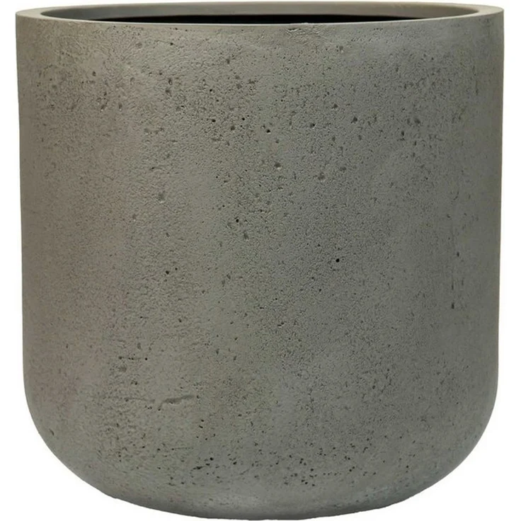 VIVANNO Blumentopf Fiberglas CHICO Rund - Vesuvgrau Beton-Design (1 St), 40x40 cm – Bild 4