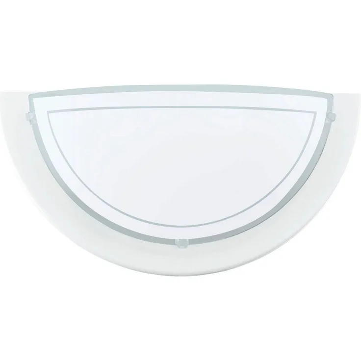 Eglo 83154 Wandleuchte PLANET 1 E27 max. 1X40W Stahl weiss, Glas lackiert klar L:29cm H:14,5cm dimmbar