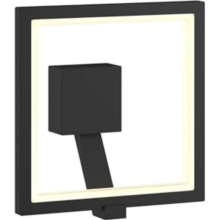 Lucande LED Wandleuchte Square, 1-flammig, Außenwandleuchte in Schwarz aus Aluminium, IP65, energiesparend für Terrasse und Garten