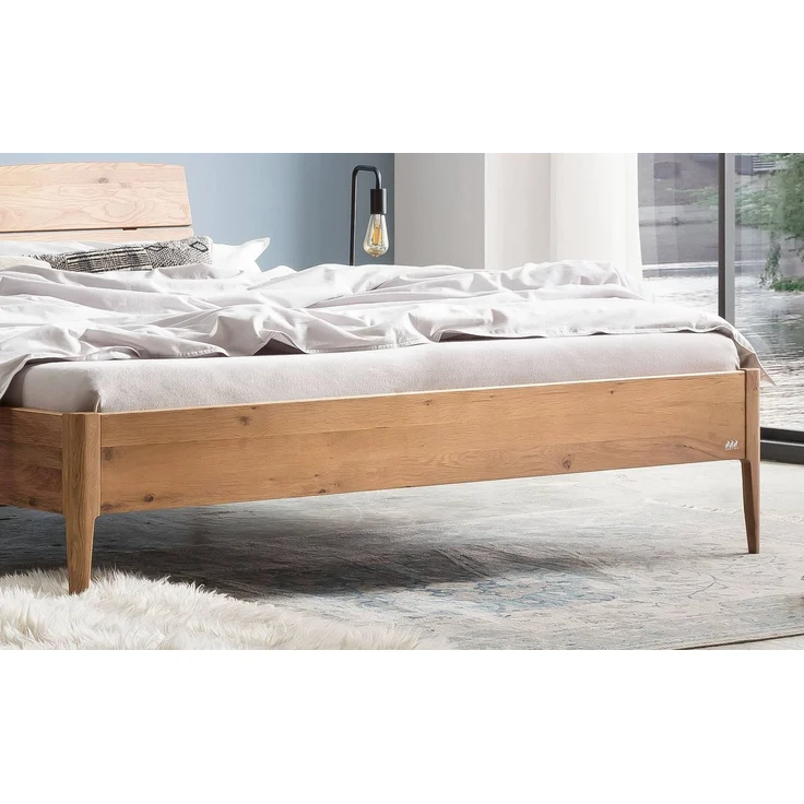 Hasena Massivholzbett Sabbioni Wildeiche natur, Skandi-Style 200x220 cm, Fußhöhe 20 cm – Lounge – Bild 4