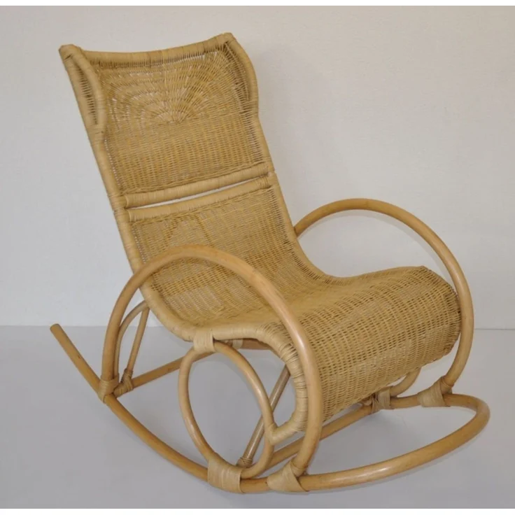 Rattani Schaukelstuhl Rattan Schaukelstuhl Moro Rocking Chair honig – Bild 1