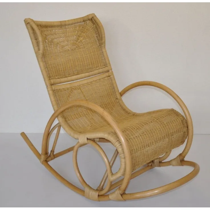 Rattani Schaukelstuhl Rattan Schaukelstuhl Moro Rocking Chair honig