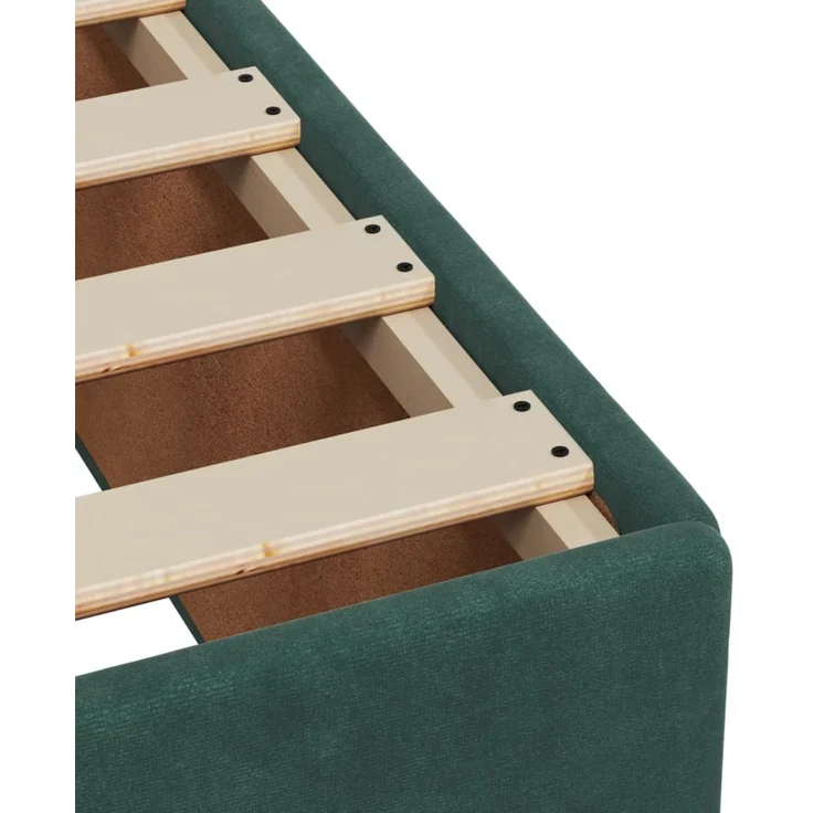 vidaXL Boxspringbett mit Matratze Dunkelgrün 140x190 cm Samt 3286309 – Bild 11