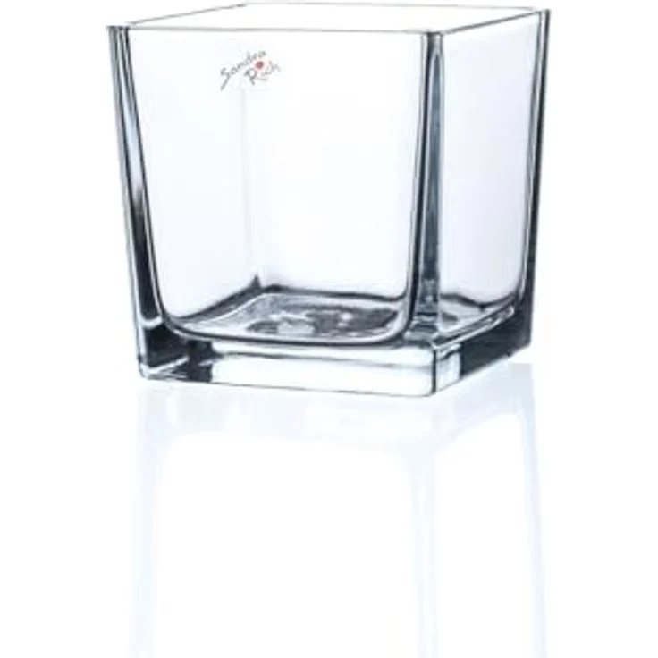 Sandra Rich sandrarich-dadocristal12 X 12 (7021012) E.6, Vase aus Glas, 12x12 cm, Höhe 12 cm – Bild 1