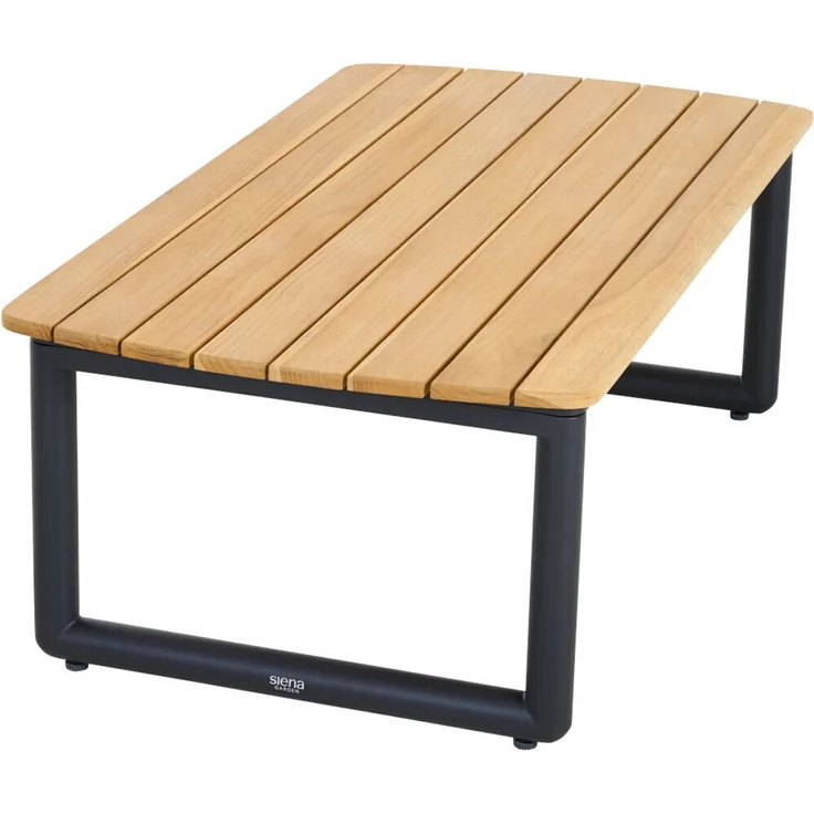 CLIFTON Loungetisch Teak Gestell aus Aluminium matt anthrazit,Tischplatte aus Teakholz in natur – Bild 6