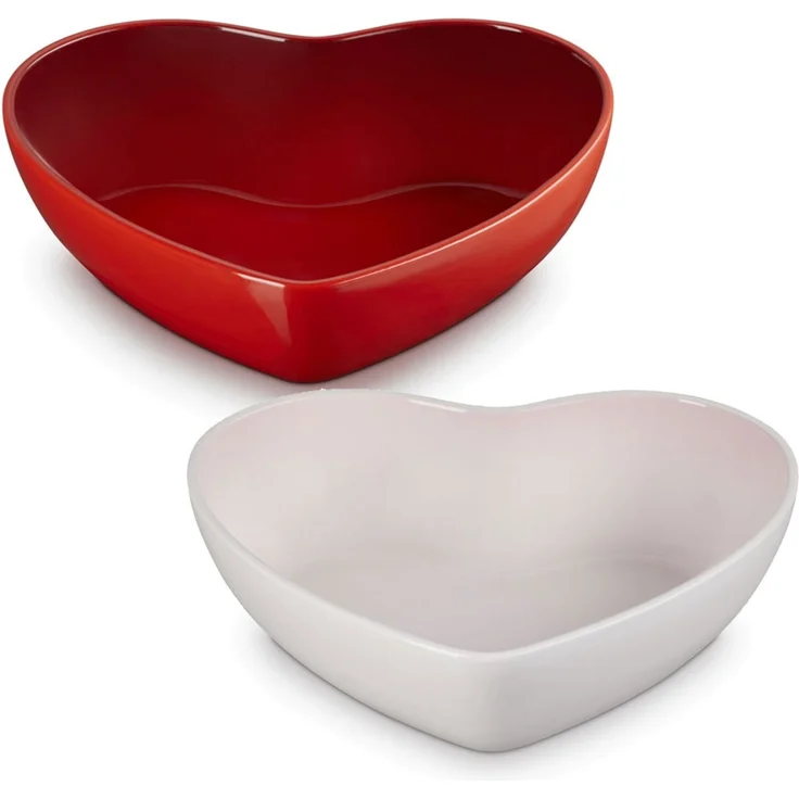 LeCreuset Servierschale in Herzform Steinzeug 30cm | Kirschrot : Kirschrot – Bild 5