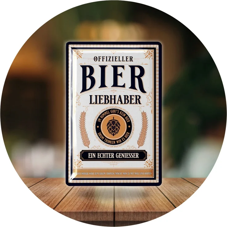 LANOLU Blechschild Bier Liebhaber - 20x30cm – Metall – Mehrfarbig – 20152 – Bild 6