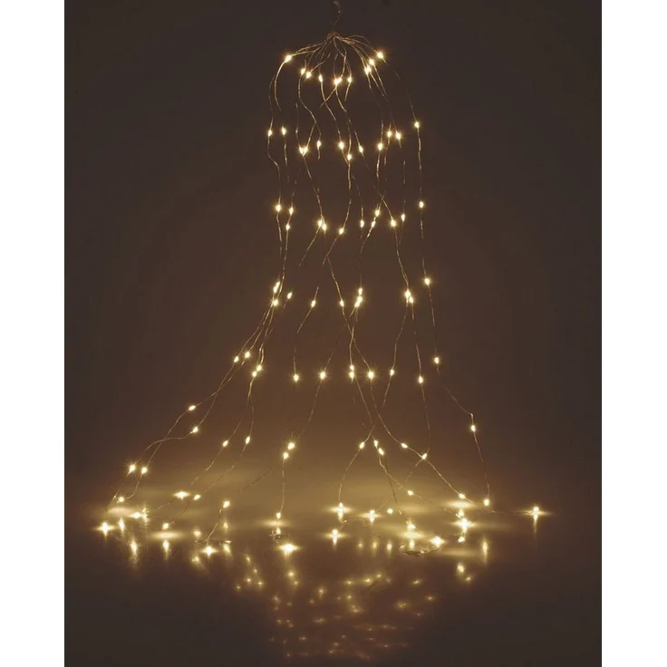 Spetebo LED-Lichterkette Micro LED Draht Lichterkette - warm weiß / 300 LED, 300-flammig, Drahtlichterkette Leuchtdraht Deko Beleuchtung Weihnachten – Bild 1