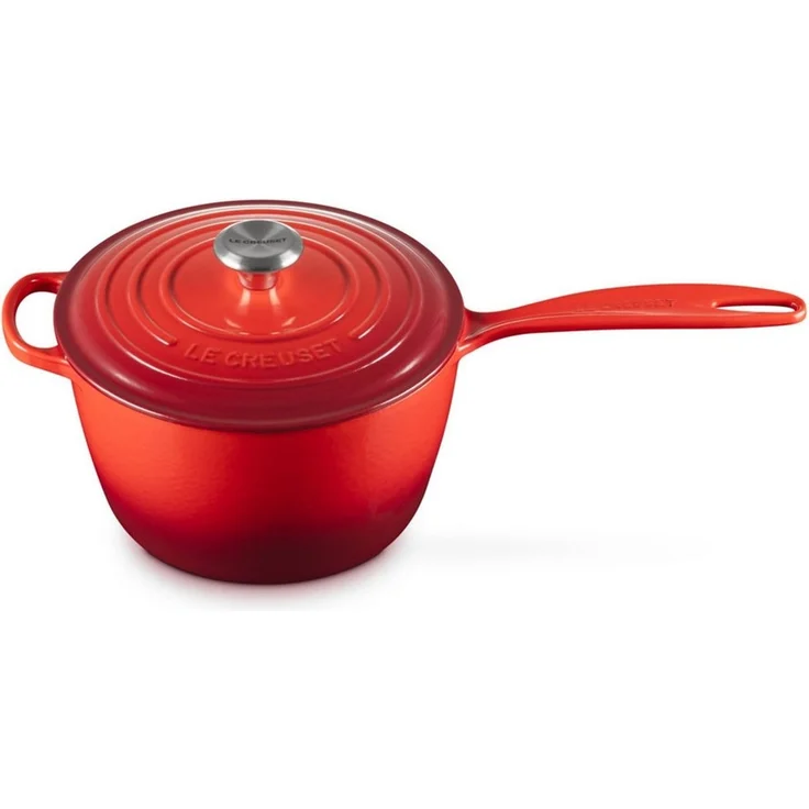 LE CREUSET Kasserolle Stielkasserolle, Rund, Gusseisen, Ø 20 cm, 3,61 kg, Kirschrot, 21181200602430 – Bild 2