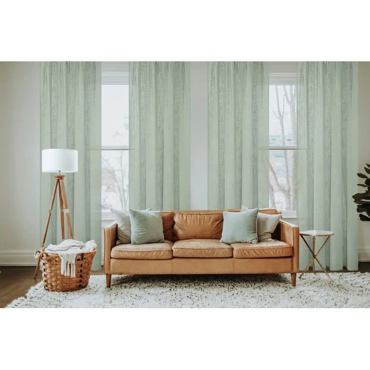 Home Basics Vorhang SOFTY 2er Pack (2 St), Multifunktionsband, halbtransparent, 2er Pack Kombibandschal SOFTY Uni