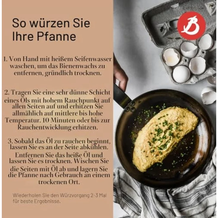 De Buyer BRATPFANNE AUS EISEN, MINERAL B, Ø 24CM – Bild 3