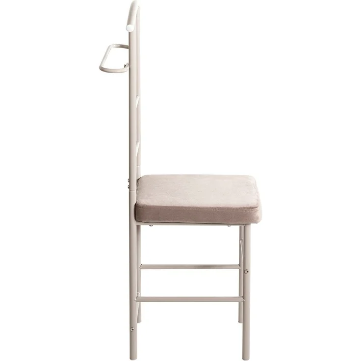 Haku Herrendiener Dressboy aus pulverbeschichtetem Stahlrohr, gepolsterte Sitzfläche mit Samtbezug in Kaschmir, 45x47x109 cm – Bild 6