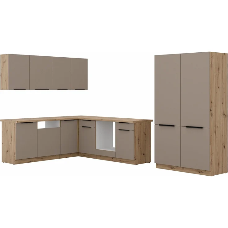 Winkelküche ARIA K-AR ECKE 1 - 215 x 220 + 120 cm Anti Fingerprint Küchenzeile Küchenblock Singleküche Einbauküche Küche Eckküche – Bild 7
