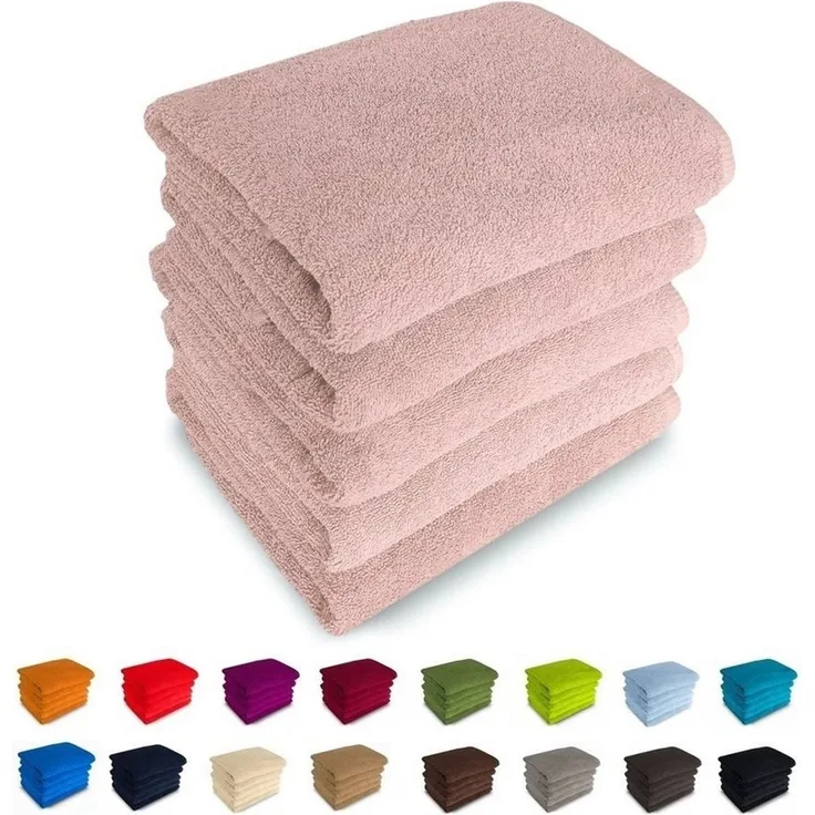 MatratzenL.A.B® 'Rimini' Duschtücher, 500 g/m² Blauer Schwan®, 100% Baumwolle, Frotee, 70x140 cm, rosa - 03