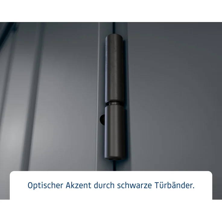 Hörmann Ecostar Metall-Gerätehaus "Euroline Trend" mit Flachdach EFD 5, anthrazitgrau, 214 x 214 cm,2-flüglige Tür – Bild 5