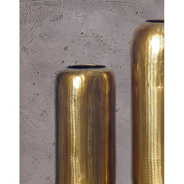 Dekovase >WL7.173< (2-teilig) in Gold, Aluminium - 40x16cm (HxD) – Bild 5