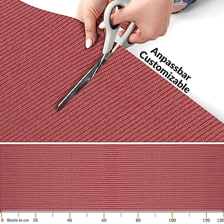 ANRO Badematte Weichschaummatte Antirutsch Bad- und Duschvorleger Uni Bordeauxrot, 160x130cm, wasserabweisend und pflegeleicht – Bild 4