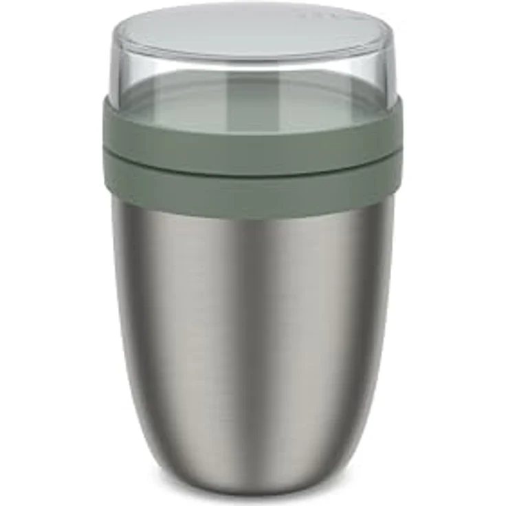 Mepal - Thermobehälter Ellipse - Thermo Lunchpot - Praktischer Joghurtbecher & Suppenbecher zum Mitnehmen - 6-8 Stunden heiß & 12 Stunden kalt - 500 + 200 ml - Nordic sage – Bild 2