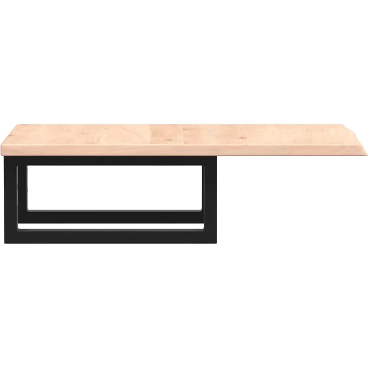 vidaXL Waschtischplatte mit Halterung Stahl und Massivholz Eiche 3302537 – Bild 4