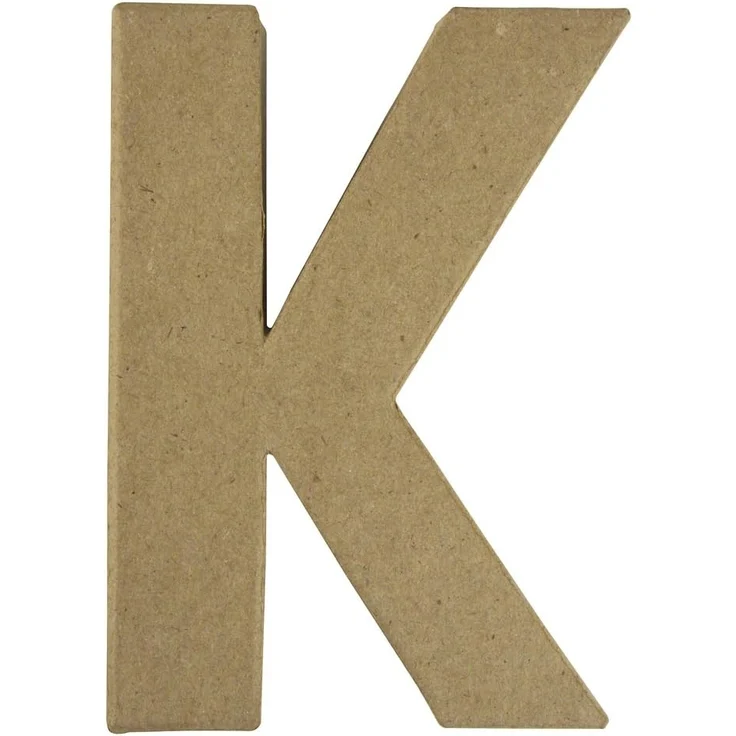 Pappmaché Buchstabe KFSC Recycled 100%, 15x10,5x3cm