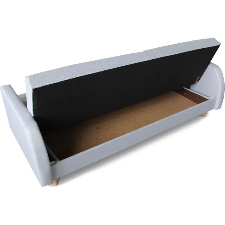 Schlafsofa Kelso - Sofa mit Bettkasten und Schlaffunktion, Bettsofa, Schlafcouch mit Holzfüße (Schwarz (Twist 23)) – Bild 4