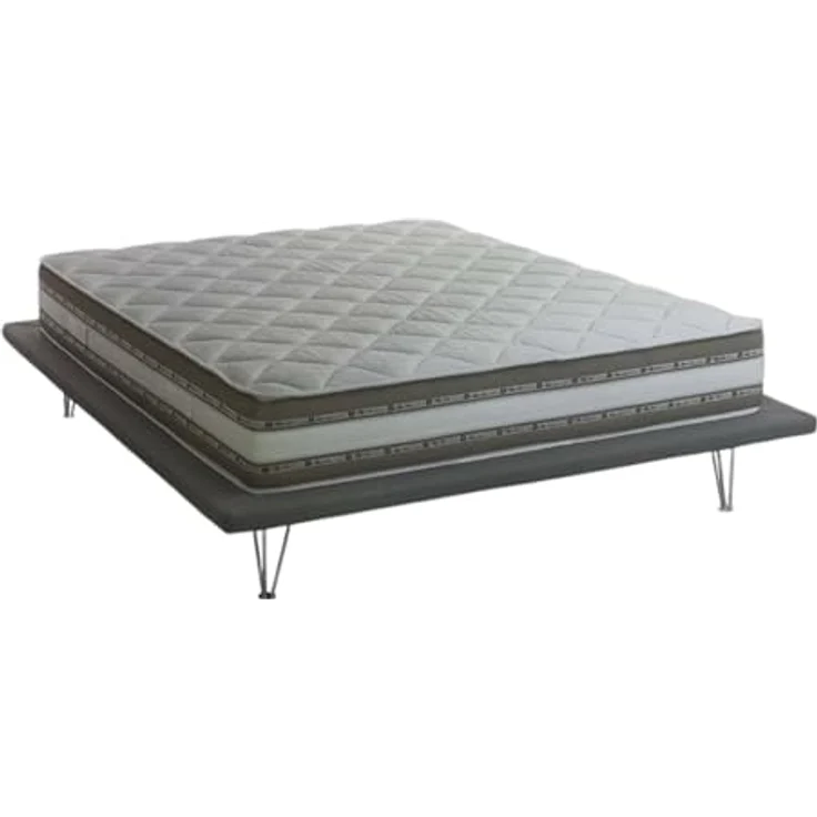 Talamo Italia - Teodora-Doppelmatratze, Memory Foam- und Gel-Matratze mit 9 differenzierten Zonen, 100 % Made in Italy, milbenhemmend und hypoallergen, 160 x 190 x 27 cm – Bild 4